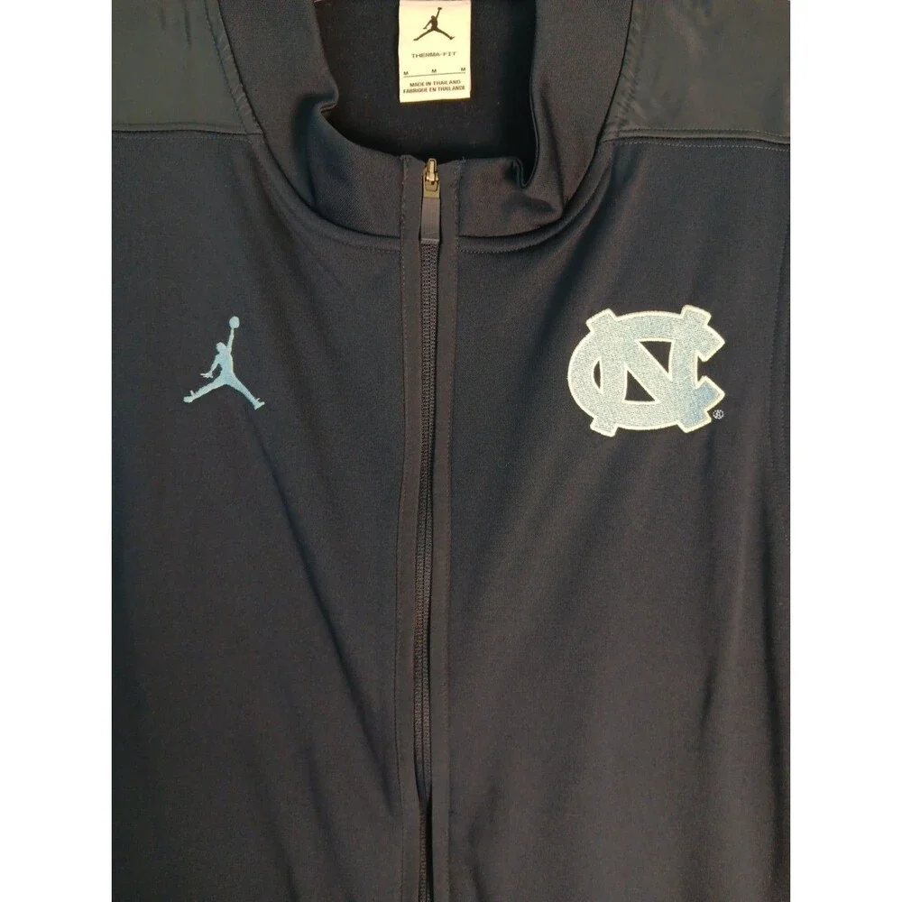 Jordan Jumpman Tar Heels UNC Sleeveless Full Zip Therma Fit Vest Blue MED Nike